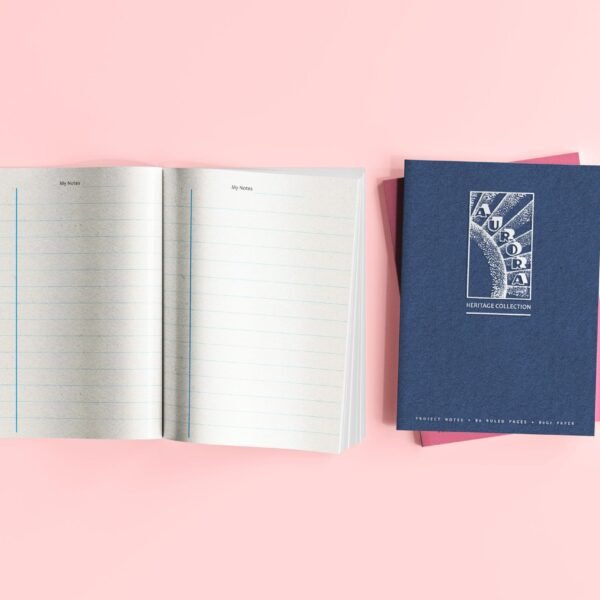 AURORA Notizbuch Heritage A5 1935B blau, liniert 80 Seiten