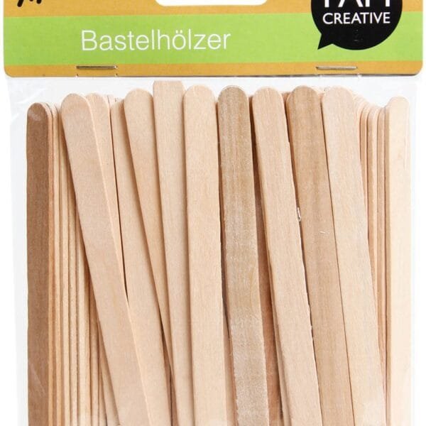 I AM CREATIVE Bastelhölzer 1302 natur, 110x11mm, 72 Stück