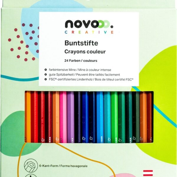 NOVOOO Buntstifte 91336-0028 Kartonetui 24 Stück