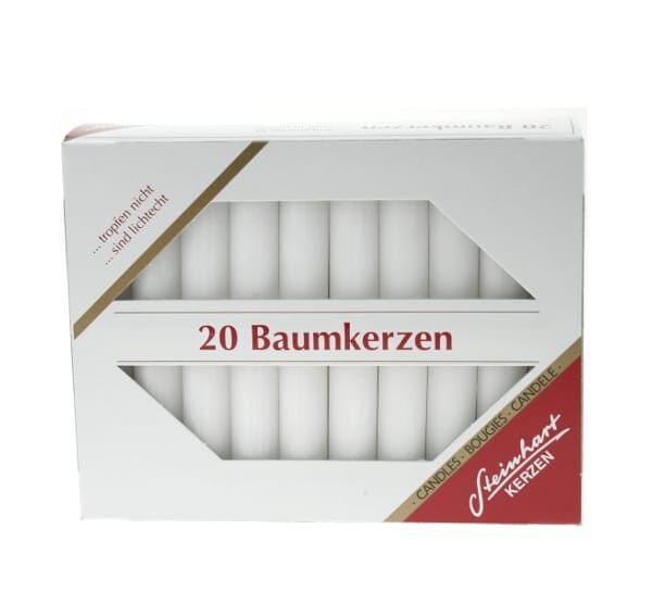 STEINHART Baumkerzen 100x13mm 02333-01 weiss 20 Stück