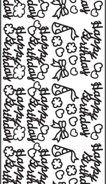 URSUS Kreativ Sticker 59160010 Happy Birthday multicolor